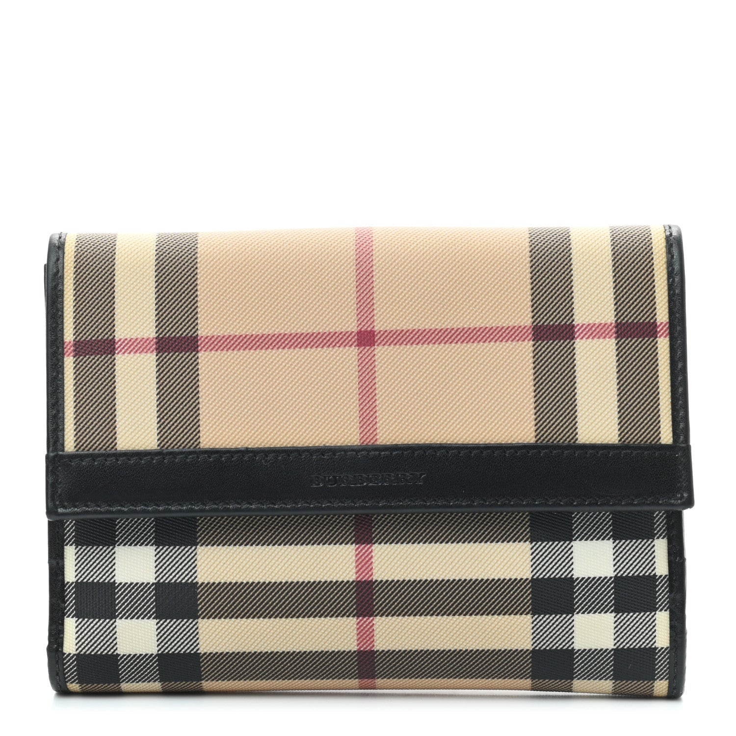 Burberry House Check Compact Wallet Black 1 of 7
