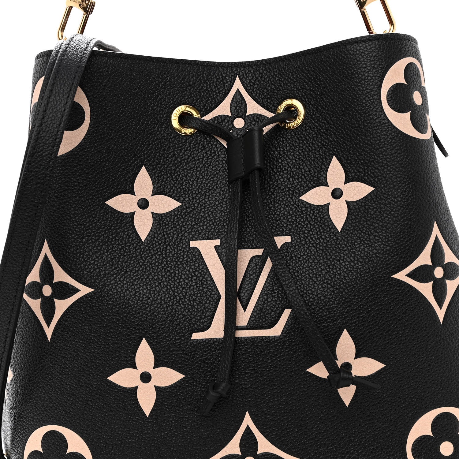 Louis Vuitton Empreinte Monogram Giant Neonoe MM Black Beige 7 of 9