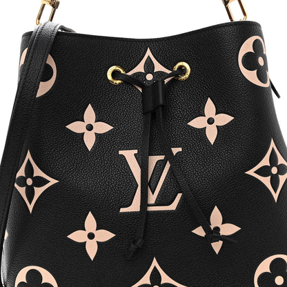 Louis Vuitton Empreinte Monogram Giant Neonoe MM Black Beige 7 of 9