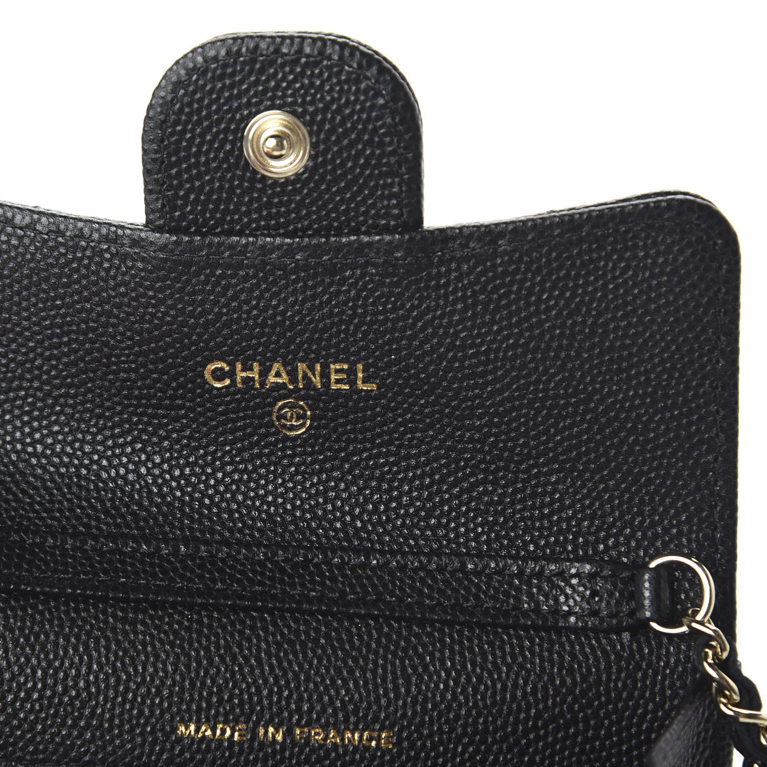 Chanel Caviar Quilted Flap Card Holder On Chain Black 8 of 12