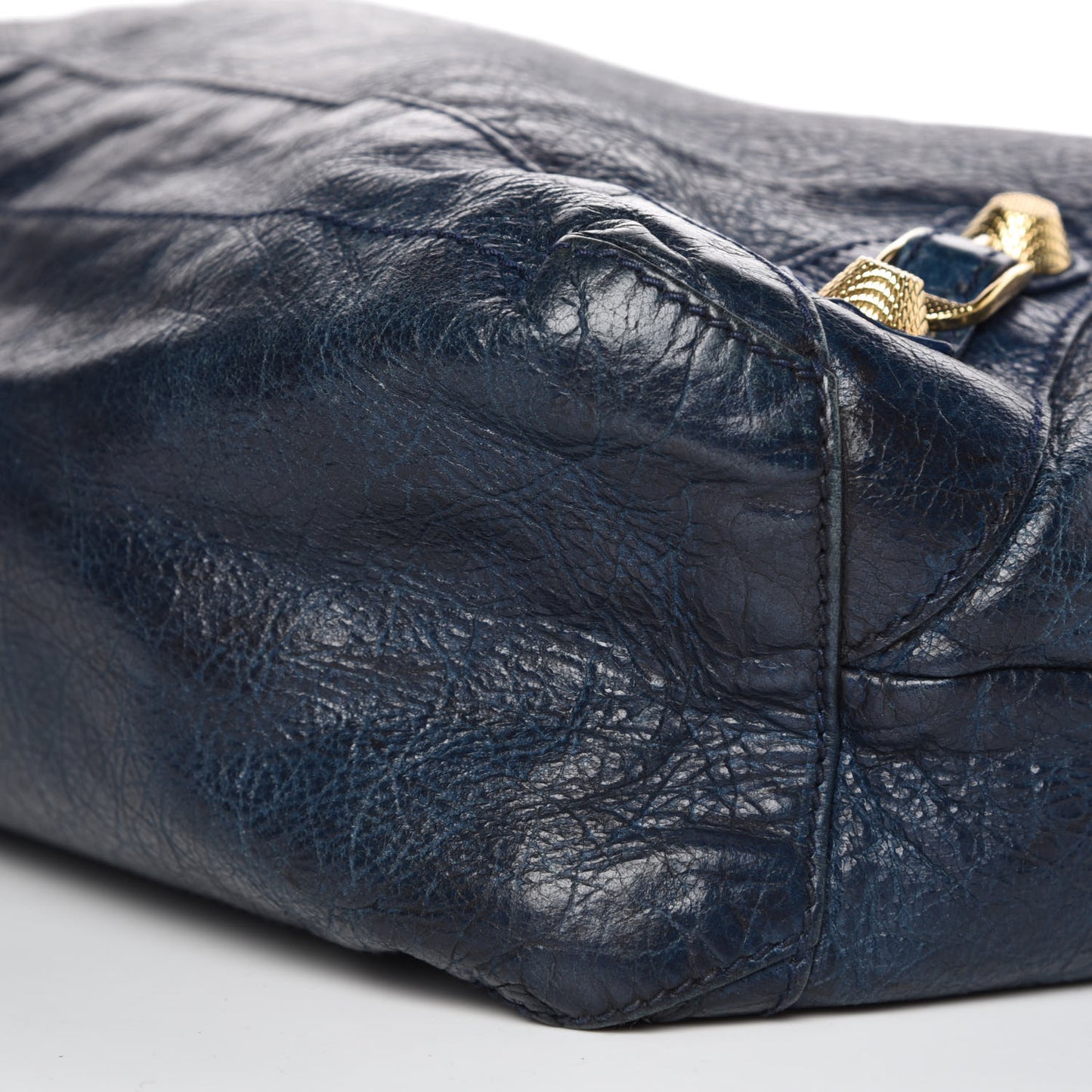 Agneau Giant 12 Gold Hardware Day Hobo Bleu Mineral