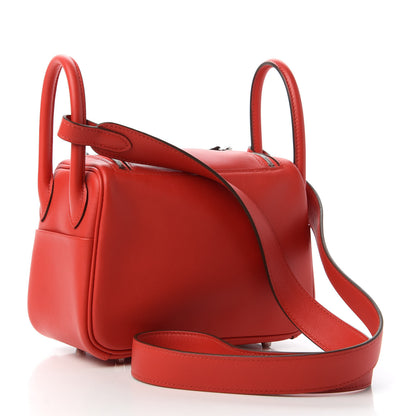 Hermes Swift Mini Lindy 20 Rouge Tomate 3 of 11