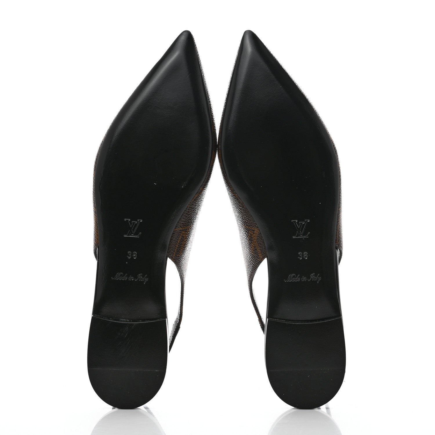 Louis Vuitton Patent Monogram Cherie Slingback Ballerina Flats 38 5 of 9