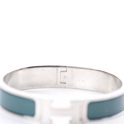 Hermes Enamel Narrow Clic Clac H Bracelet PM Vert Bleuete 3 of 3