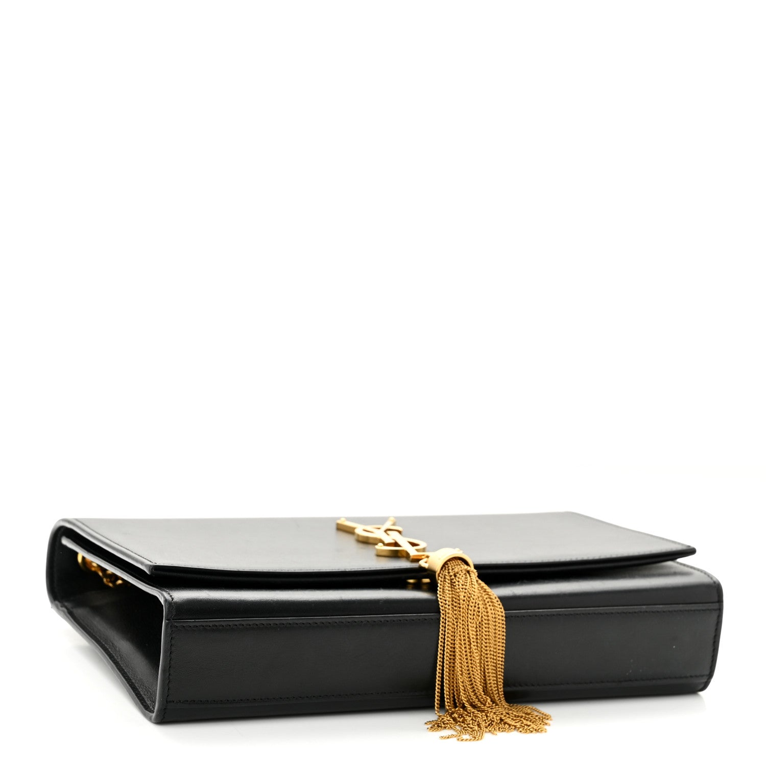 Saint Laurent Smooth Calfskin Medium Classic Monogram Kate Tassel Satchel Black 4 of 11