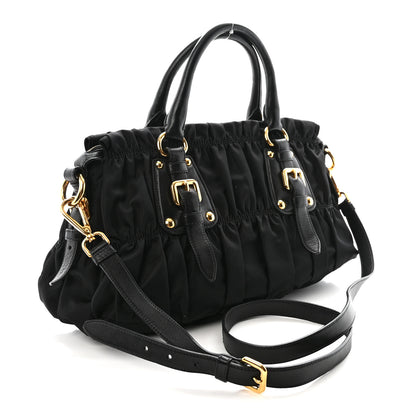 Prada Tessuto Nylon Gaufre Shopping Satchel Black 3 of 9