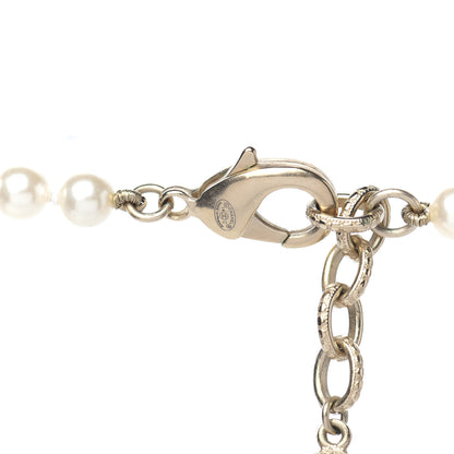 Chanel Crystal Pearl CC Long Necklace Gold 3 of 4
