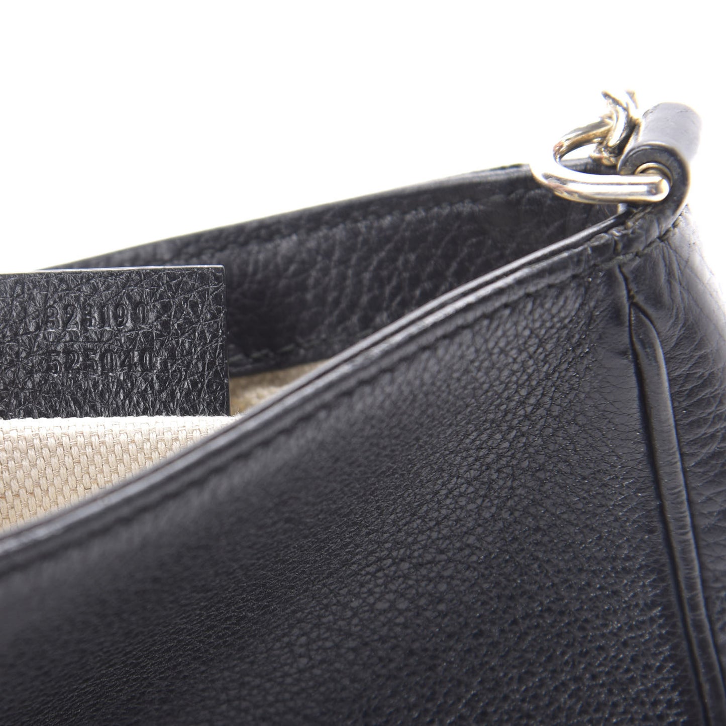 Pebbled Calfskin Small Soho Flap Crossbody Black