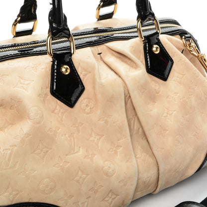 Louis Vuitton Calfskin Patent Embossed Monogram Stephen Ivory 8 of 8