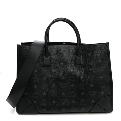 MCM Visetos Large Munchen Tote Black 1 of 10
