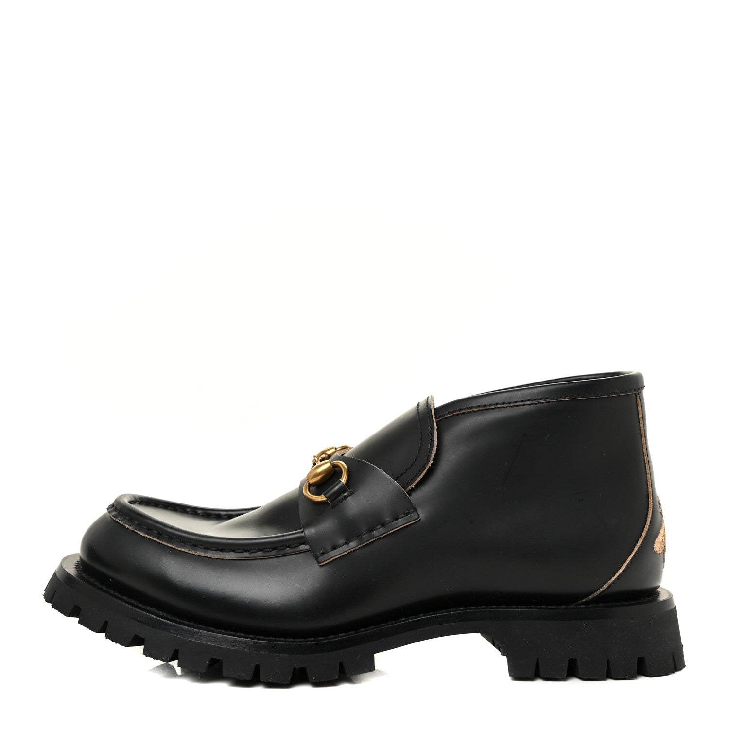 Gucci Cordovan Lux Mens Harald Horsebit Ankle Boots 7 Black 1 of 19