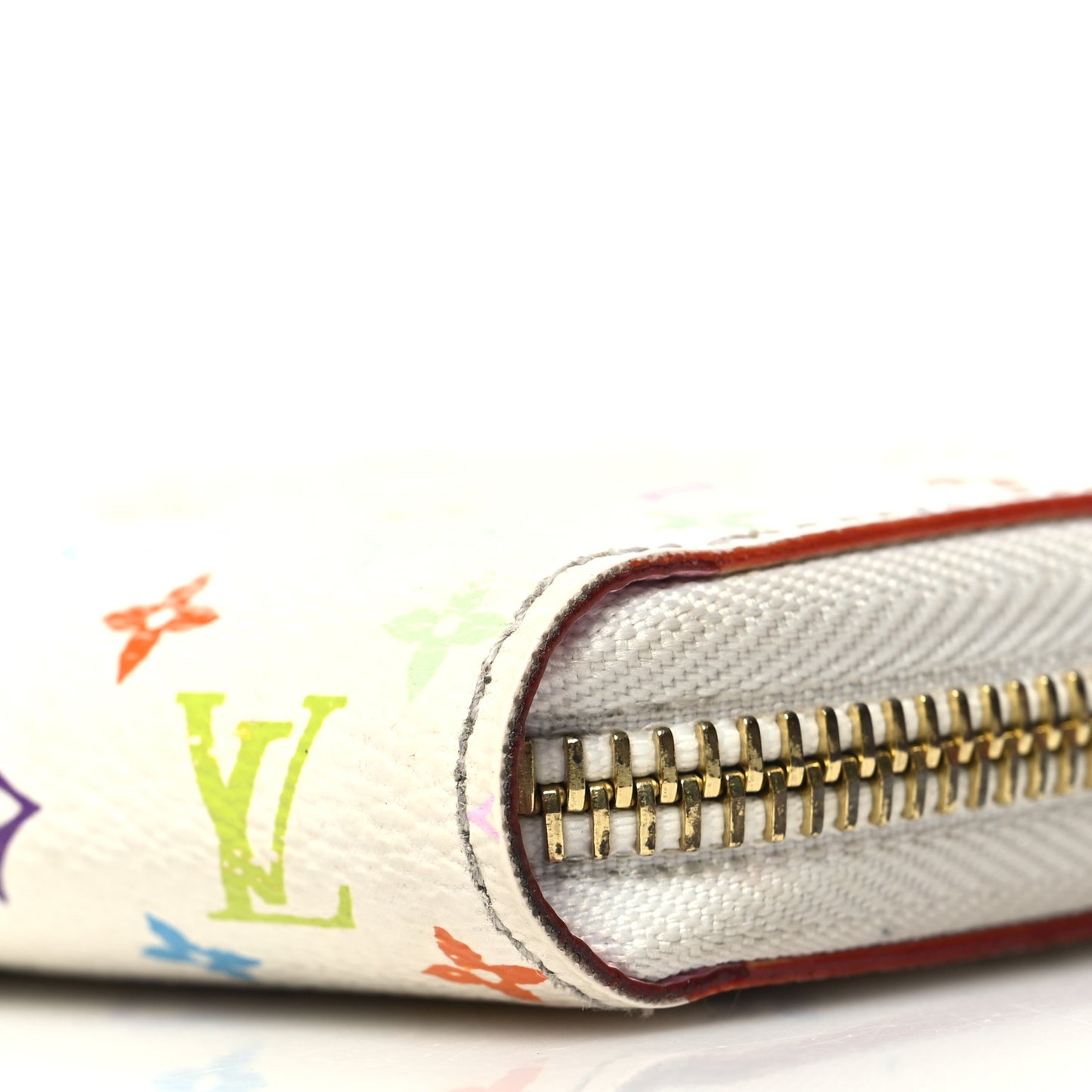 Monogram Multicolor Zippy Wallet White Litchi