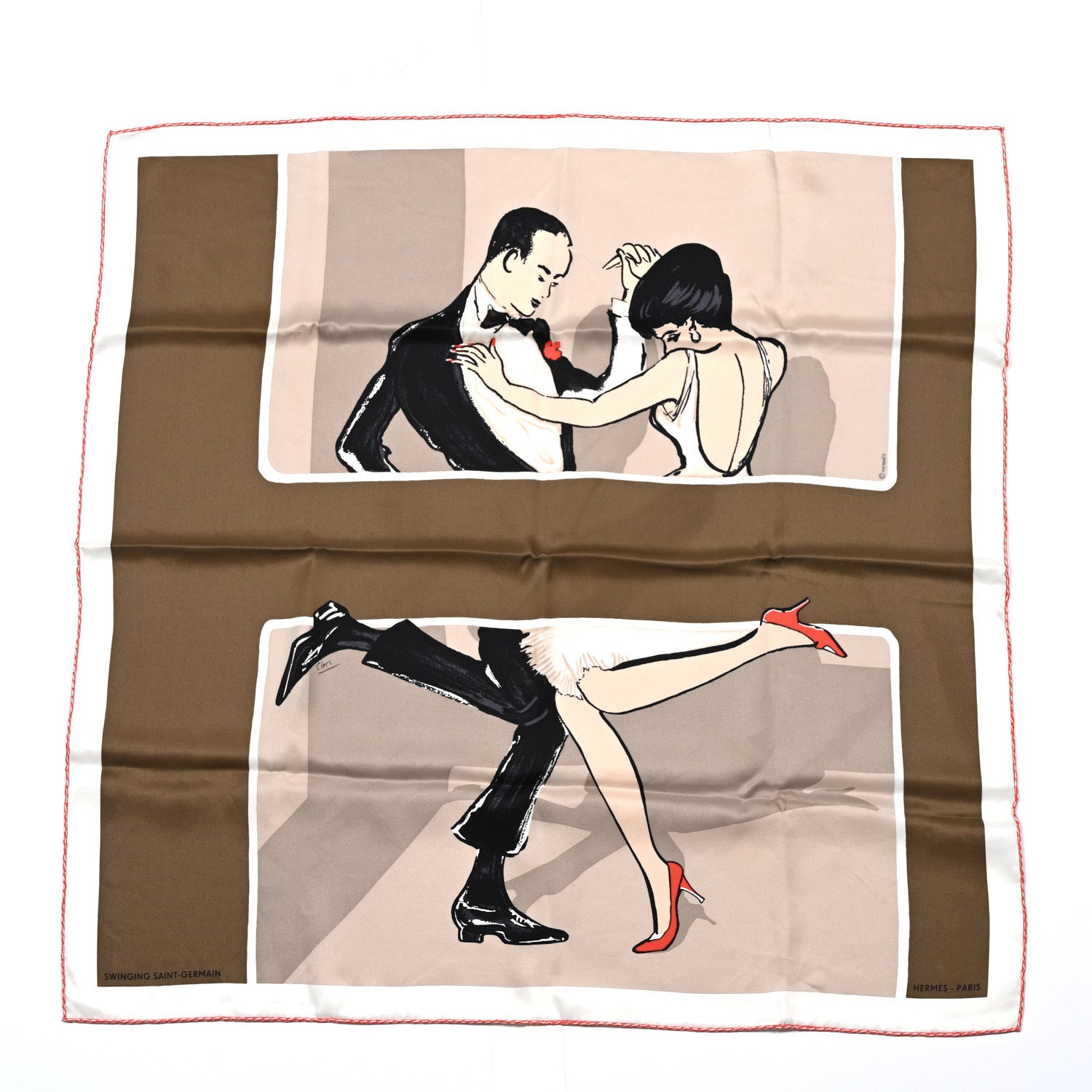 Hermes Silk Swinging Saint Germain Scarf 70 1 of 4