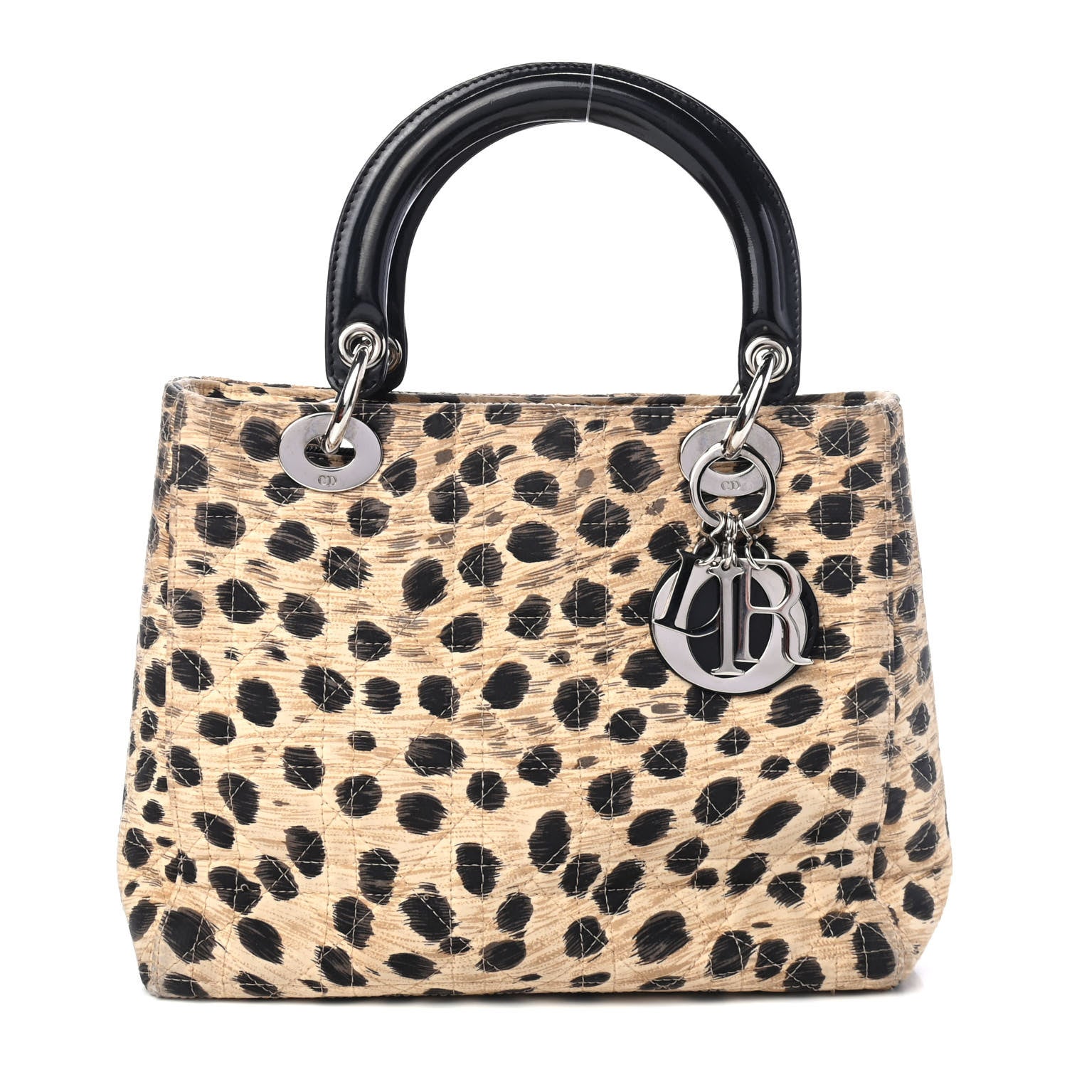 Christian Dior Canvas Leopard Print Medium Lady Dior 1 of 4