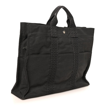 Hermes Canvas Herline GM Tote Grey 3 of 9