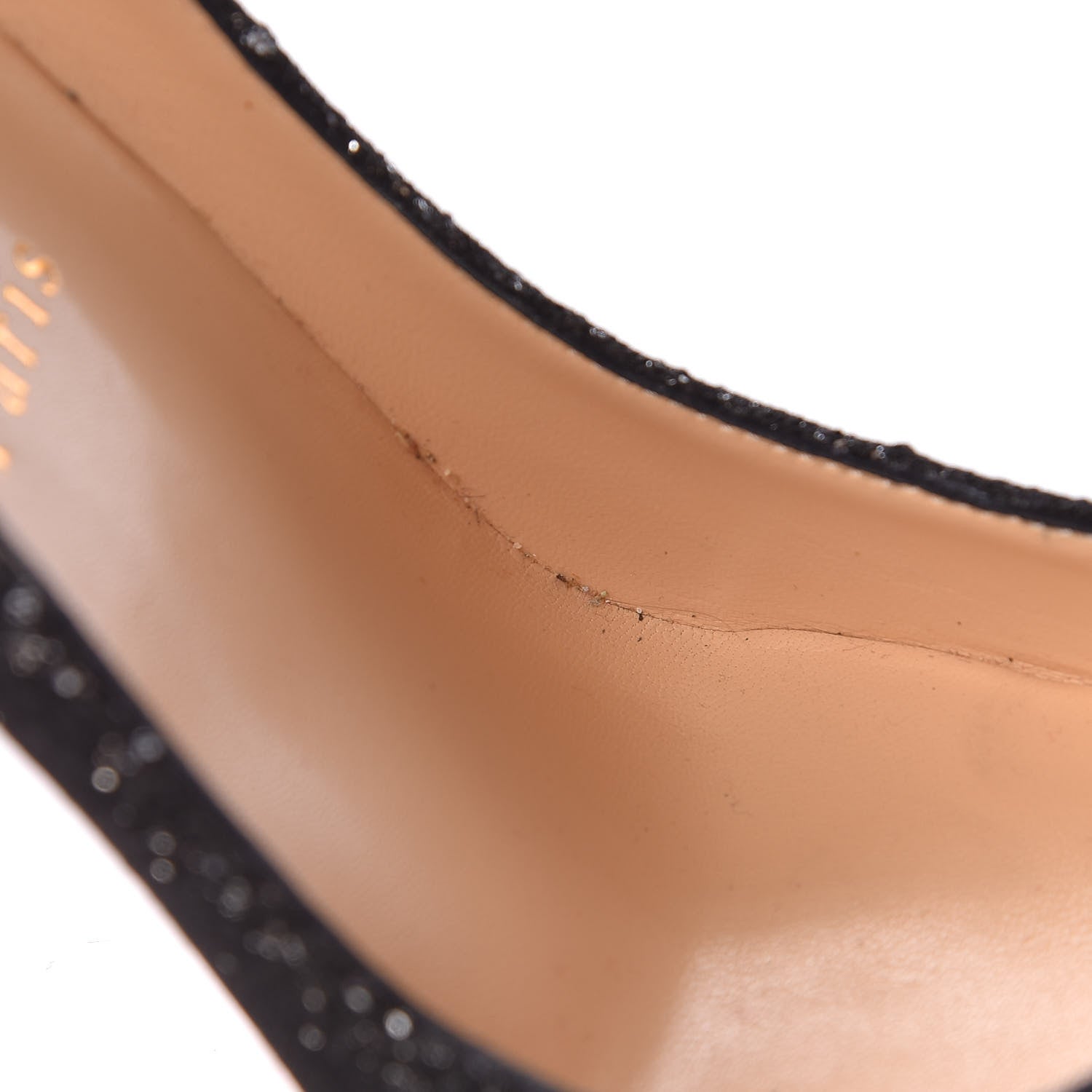 Christian Louboutin Glitter Resille Pigalle Follies 100 Pumps 37.5 Black 10 of 10