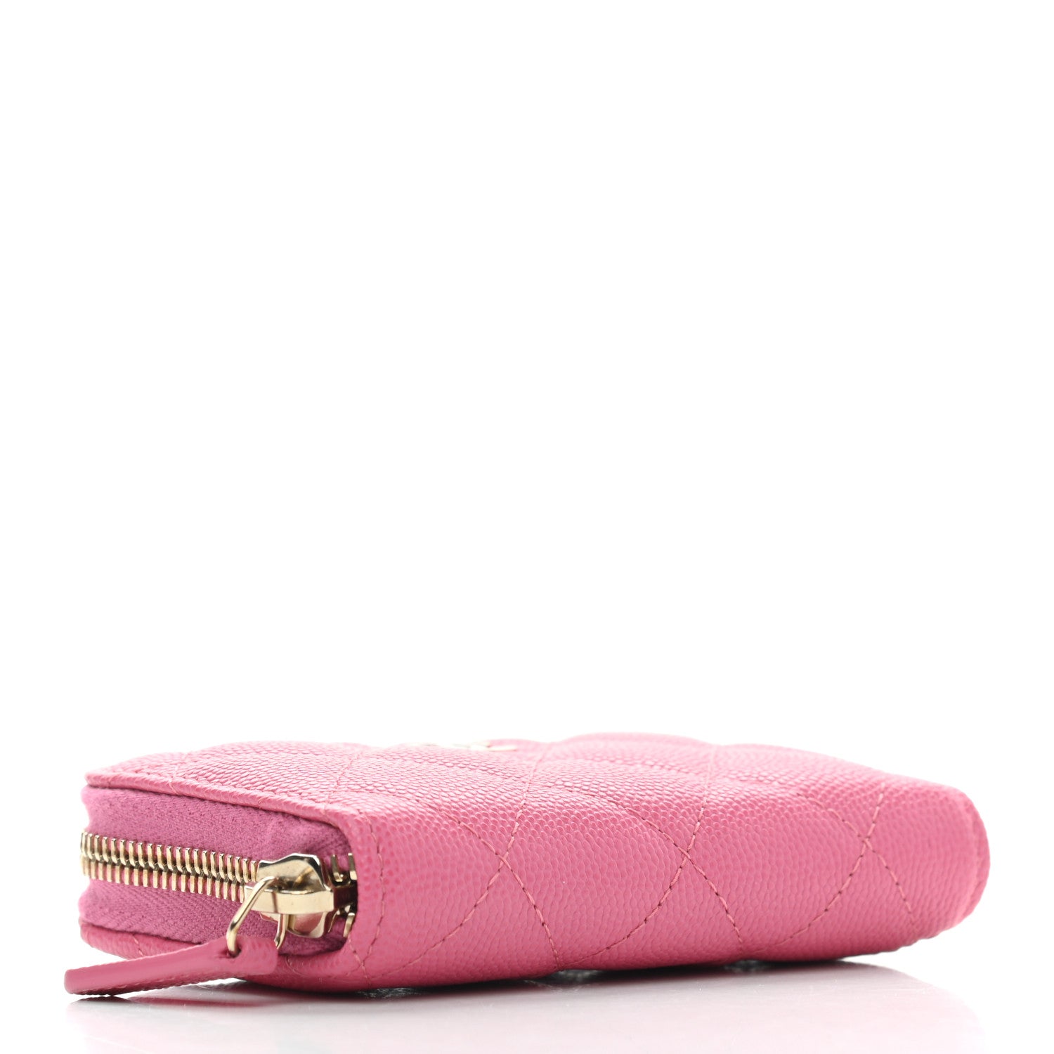 Chanel Caviar Quilted Zip Coin Purse Pink 4 of 8