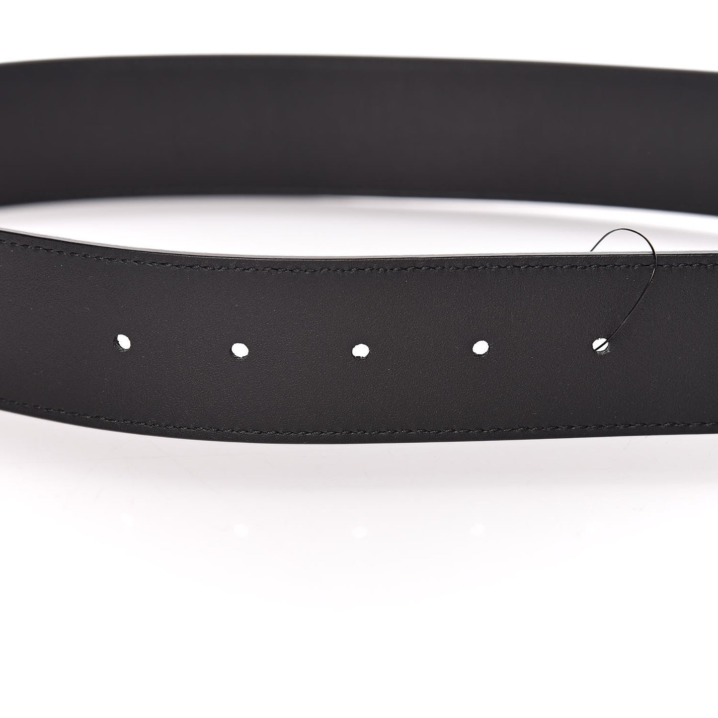 Moon Calfskin Pearl Double G 40mm Belt 95 38 Black Cream