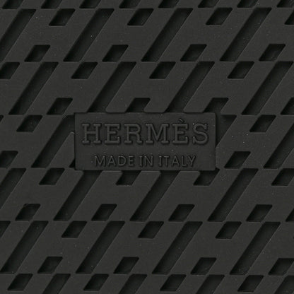Hermes Calfskin Womens Chypre Sandals 37.5 Black 6 of 9