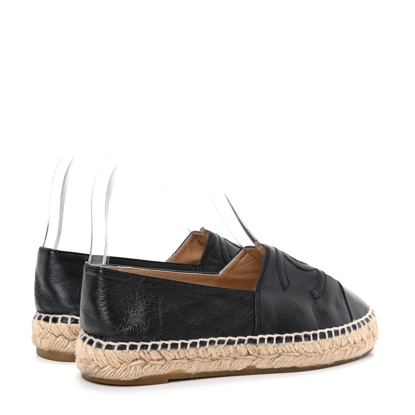 Lambskin CC Espadrilles 35 Black