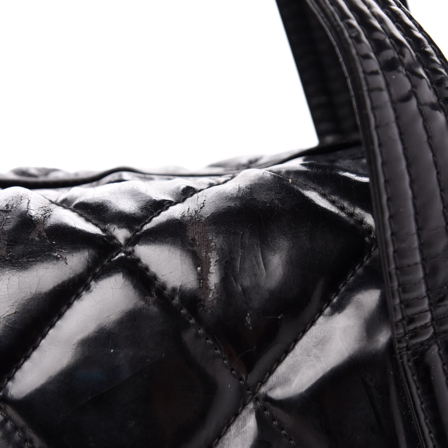 Chanel Vinyl Quilted CC Large Tote Black 19 of 20
