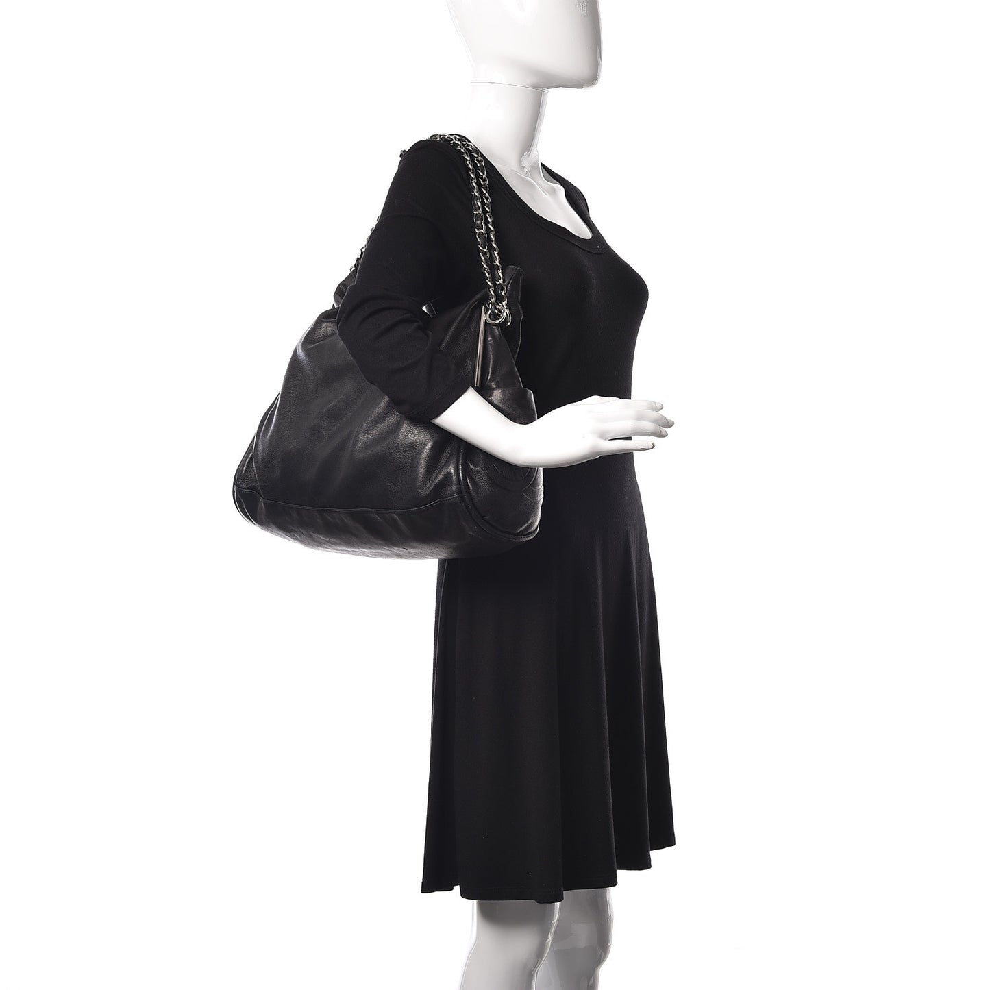 Lambskin Large Ultimate Soft Tote Black