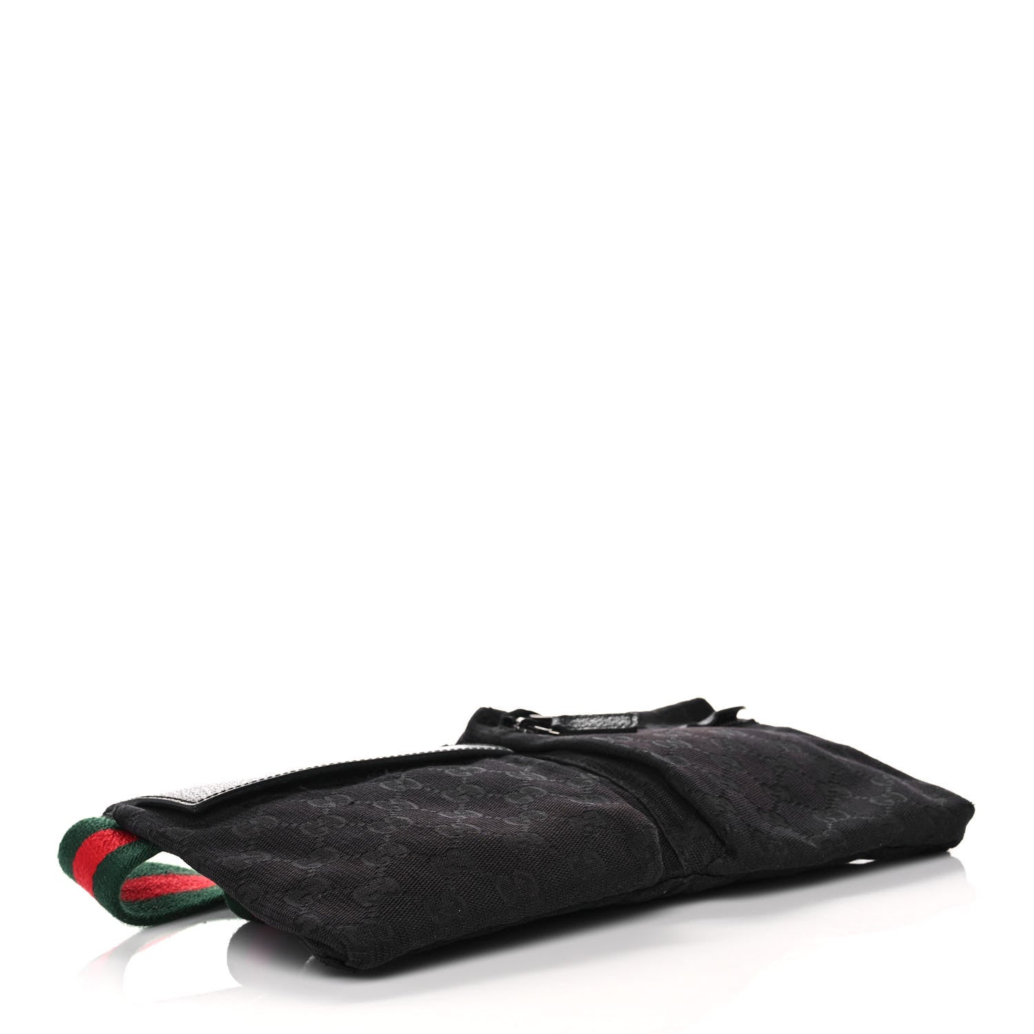 Gucci GG Monogram Web Double Pocket Belt Bag Black 4 of 14
