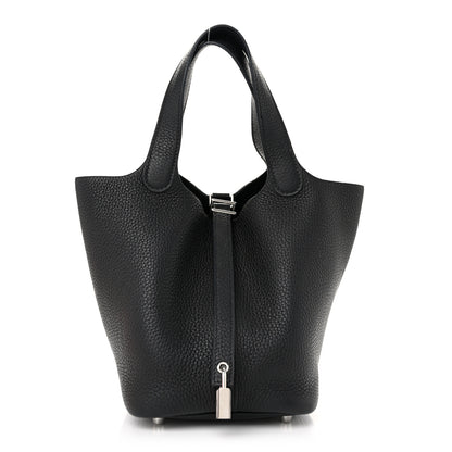 Hermes Taurillon Clemence Picotin Lock 18 PM Black 1 of 11