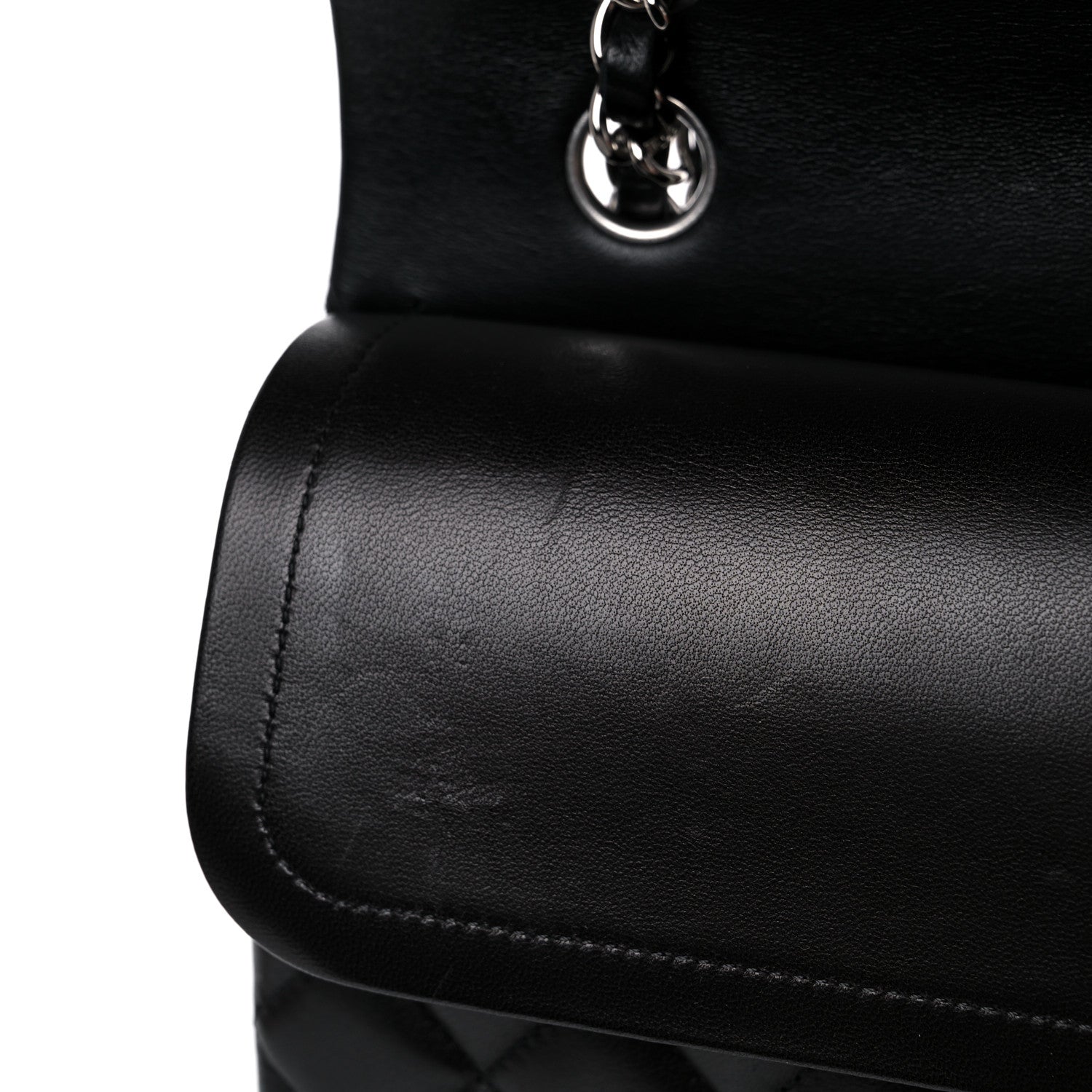 Chanel Lambskin Quilted Medium Double Flap Black 12 of 16
