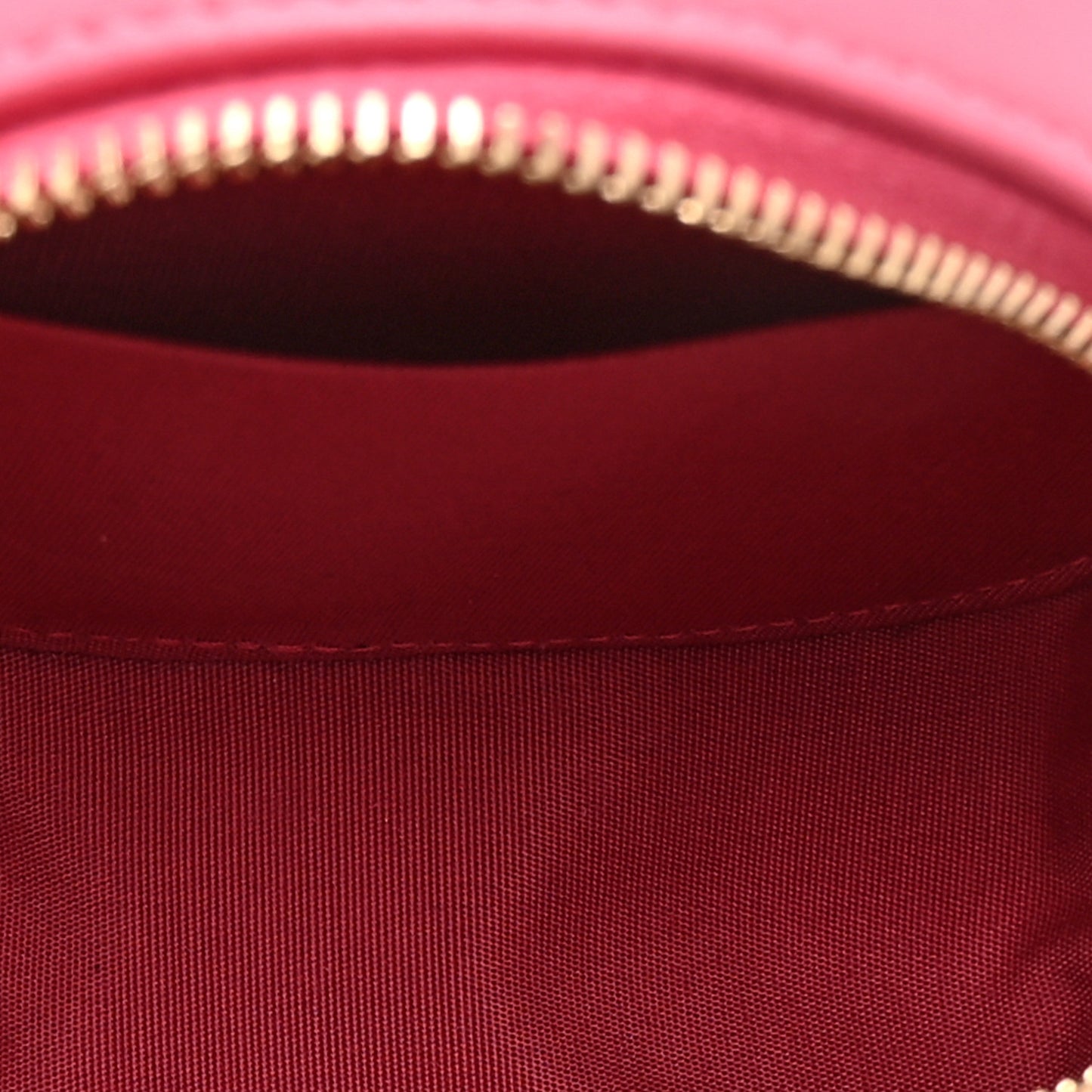 Lambskin Quilted Studded Round Clutch With Chain Dark Pink