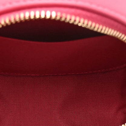 Chanel Lambskin Quilted Studded Round Clutch With Chain Dark Pink 5 of 11