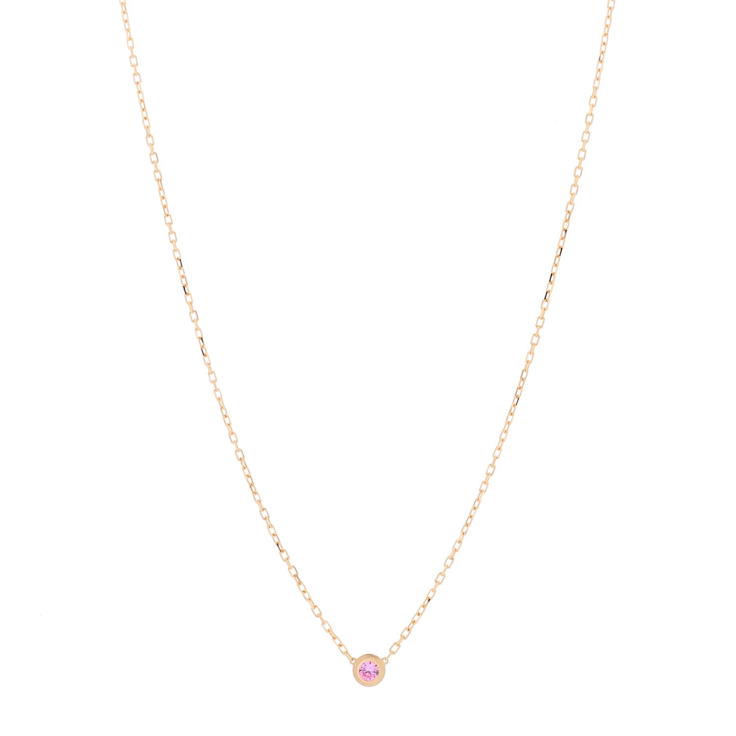 Cartier 18K Pink Gold Pink Sapphire D'Amour Pendant Necklace 1 of 5