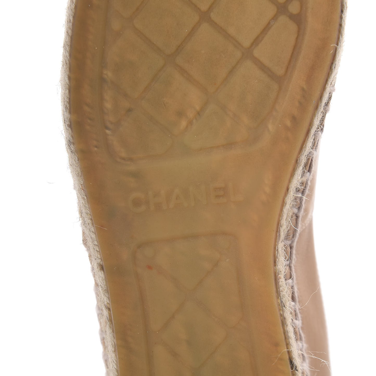 Lambskin CC Espadrilles 38 Beige Black