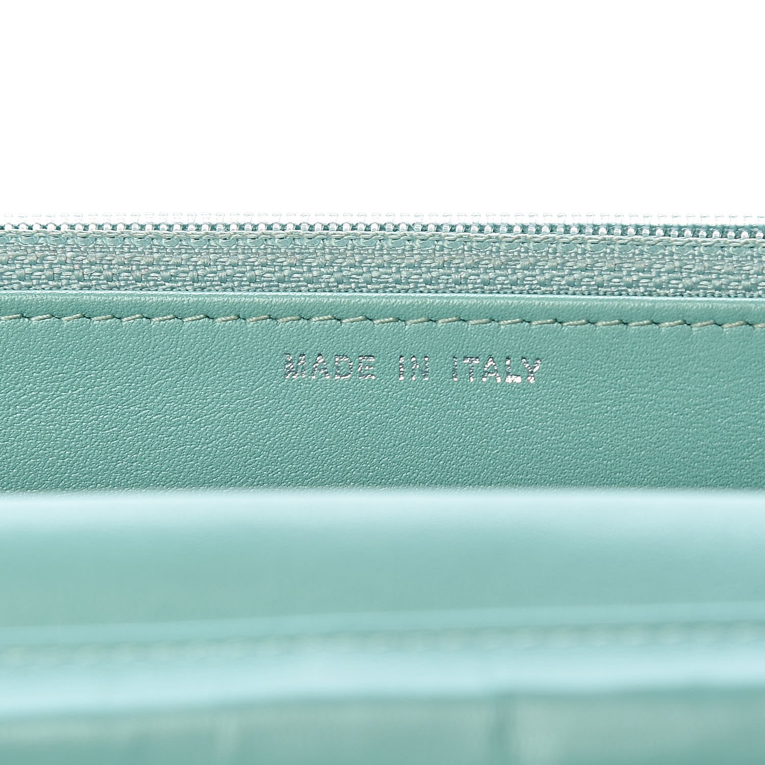 Chanel Patent Quilted Wallet On Chain WOC Green 7 of 14