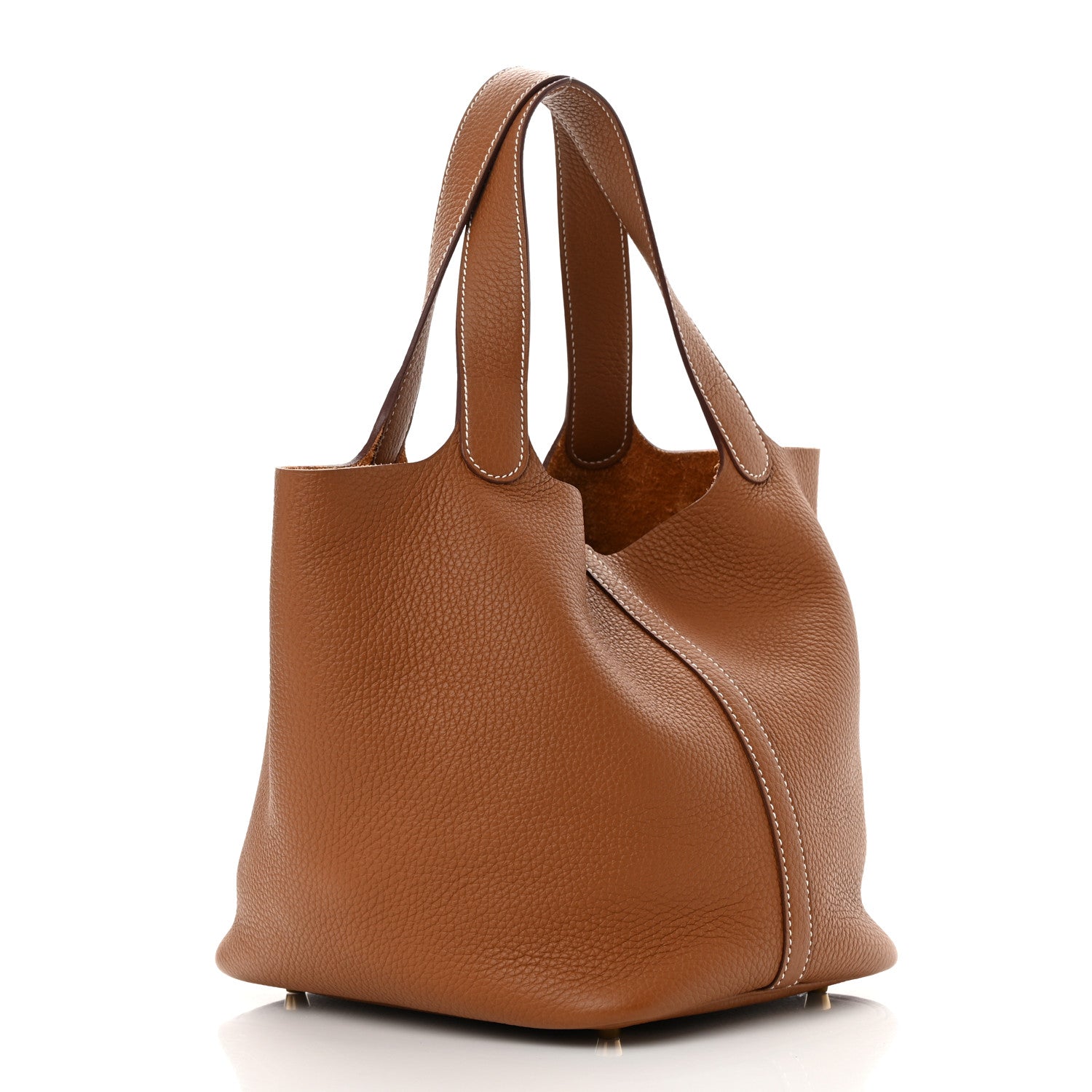 Hermes Taurillon Clemence Picotin Lock 22 MM Gold 3 of 12