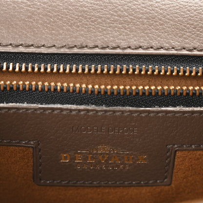 Delvaux Grained Calfskin Top Handle Crossbody Bag Brown 6 of 9