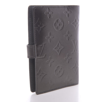 Louis Vuitton Mat Monogram Small Ring Agenda Cover Black 3 of 7