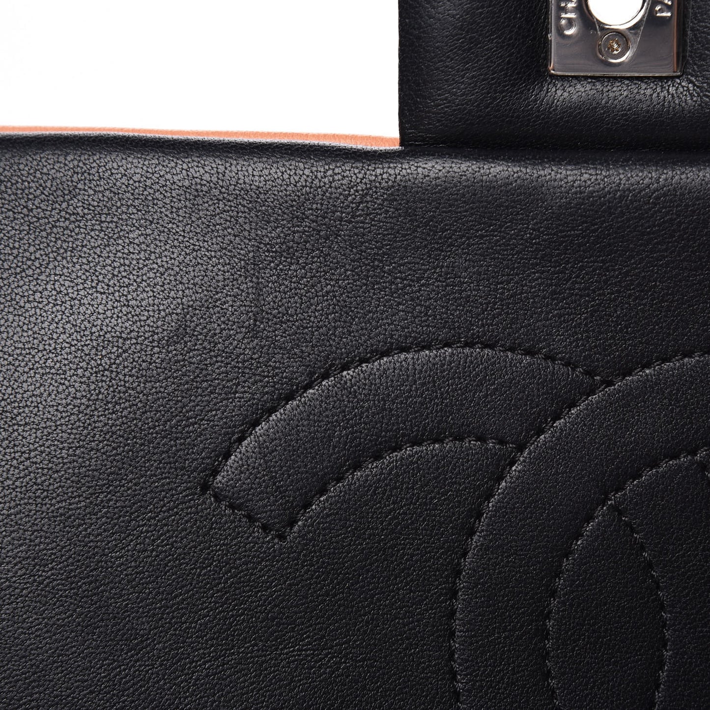 Lambskin Quilted Jumbo Cuba Color Flap Black