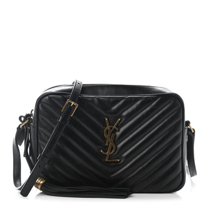 Saint Laurent Calfskin Matelasse Monogram Lou Camera Bag Black 1 of 9