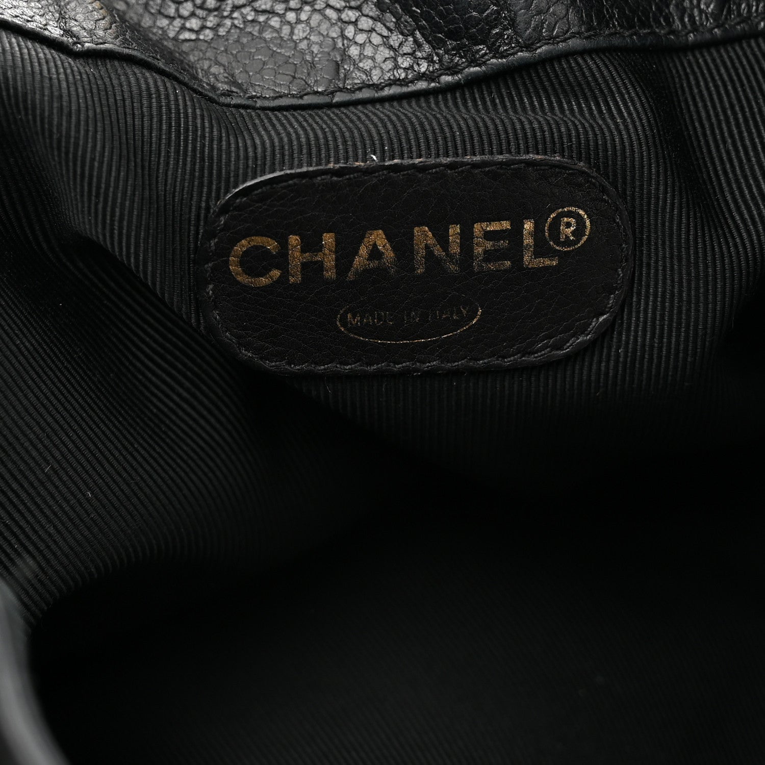 Chanel Caviar CC Drawstring Shoulder Bag Black 7 of 13
