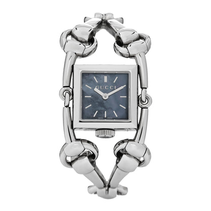 Gucci Stainless Steel Blue Mother of Pearl 20mm Signoria Quartz Watch 1 of 4
