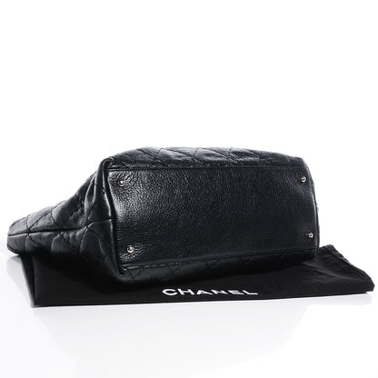 Chanel Glazed Calfskin Large On The Road Tote Black 4 of 7