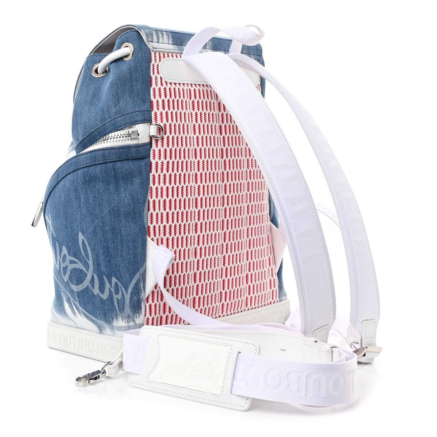 Faded Denim Explorafunk Backpack Blue White Multicolor