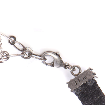 Christian Dior Velvet Crystal Star Choker Necklace Black 4 of 4