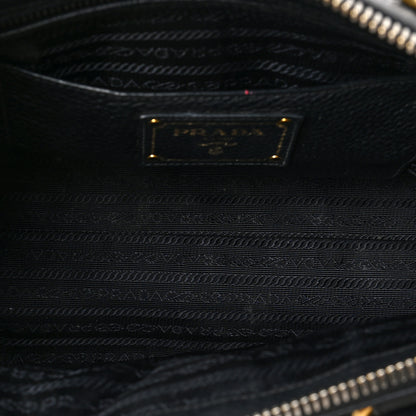 Prada Vitello Daino Shopping Satchel Black 5 of 9