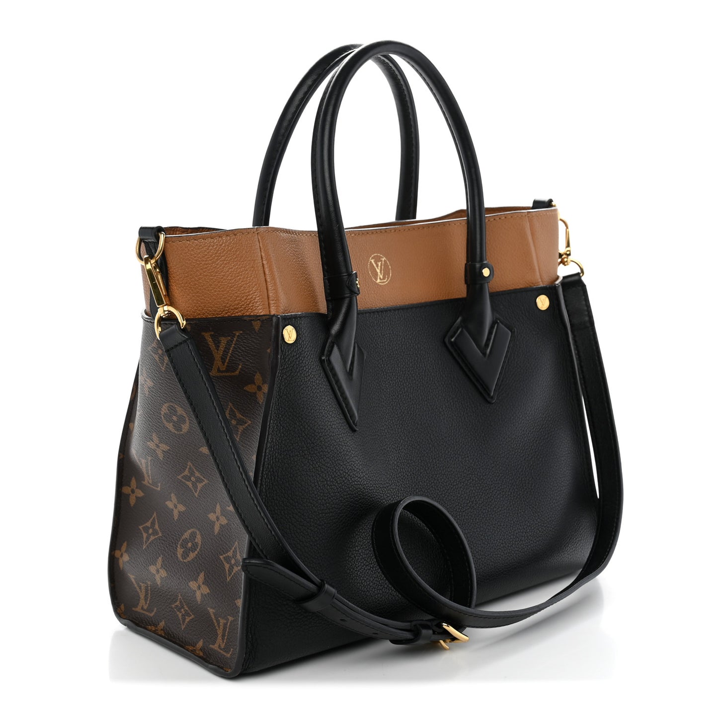 Calfskin Monogram On My Side Black