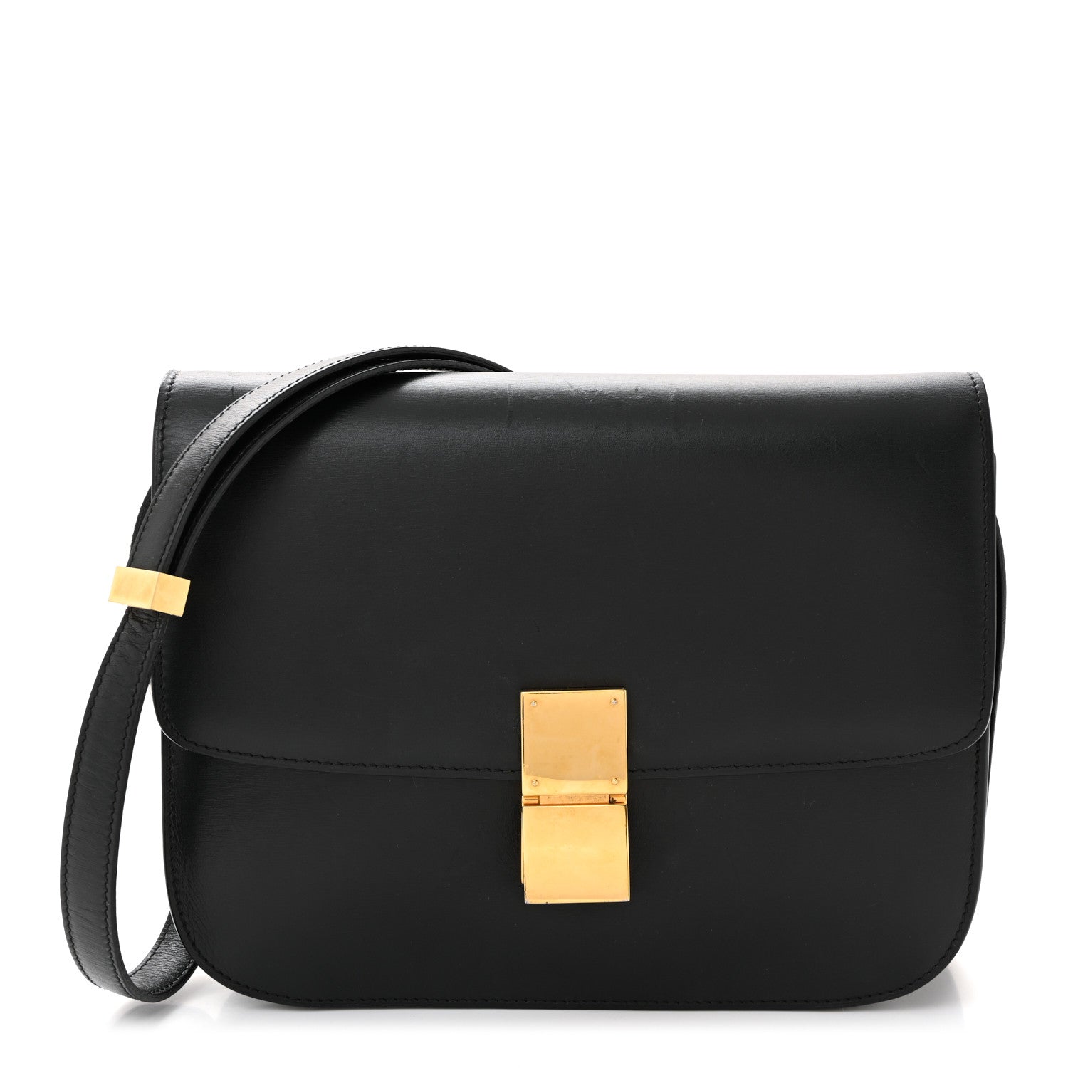 Celine Box Calfskin Medium Classic Box Flap Bag Black 1 of 13
