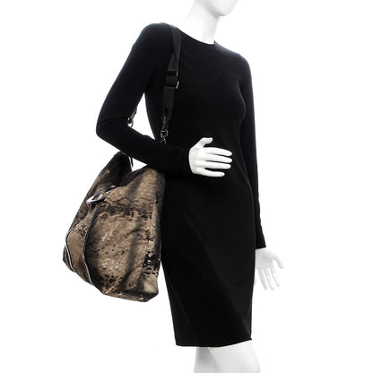 Prada Tessuto Nylon Stampato Tote Brown 2 of 7