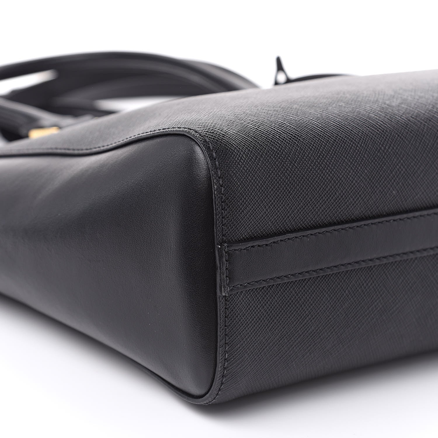 Prada Saffiano Soft Calfskin Zippered Tote Black 9 of 10