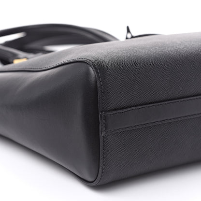 Prada Saffiano Soft Calfskin Zippered Tote Black 9 of 10